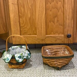 Set of 2 Longaberger St Patricks Day. 1999 Lots of Luck &  2006 Lucky Twist